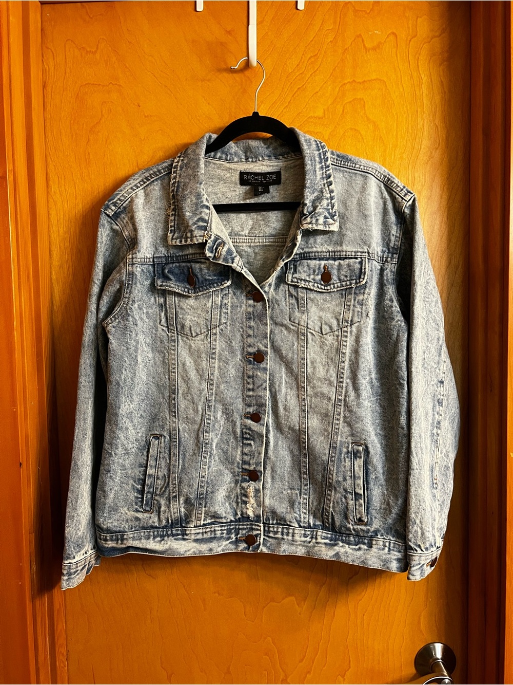 Rachel Zoe Acid Wash Blue Denim Jacket